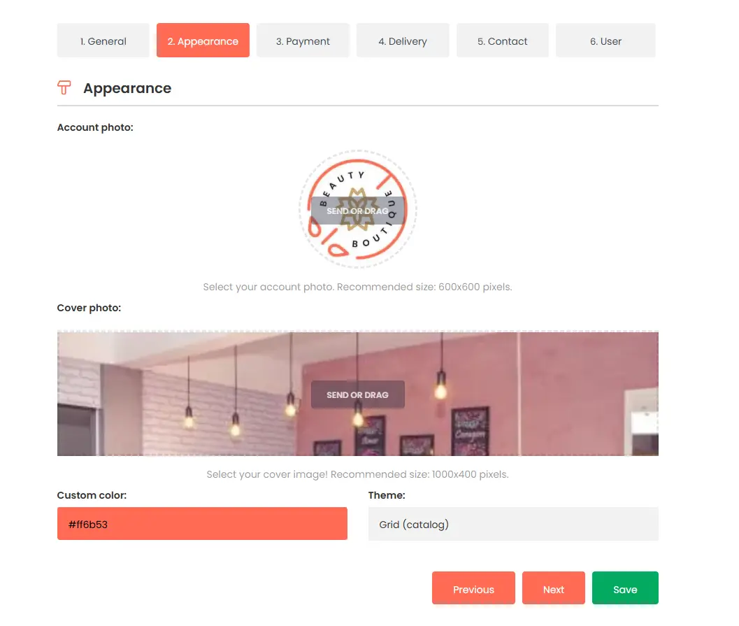 Personalizza il tuo catalogo digitale