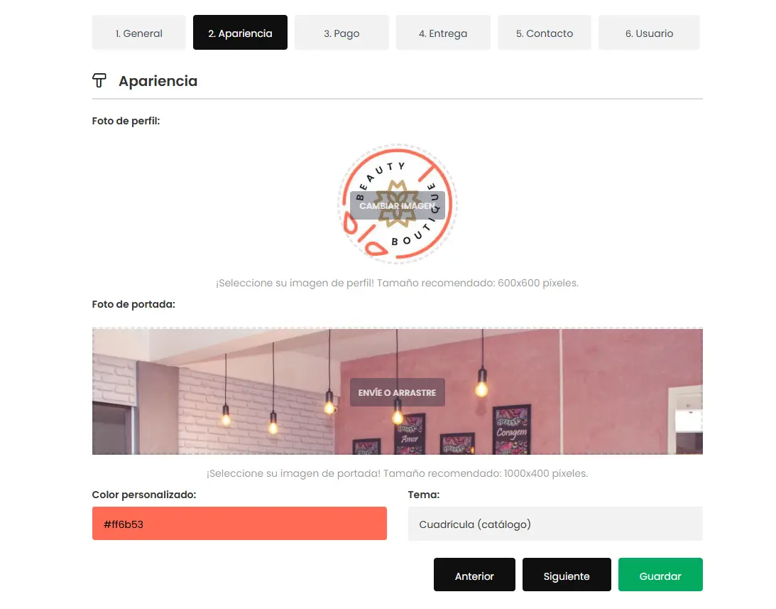 Personalize o seu catálogo digital